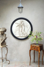 Vintage Art Wall Plaque Classical Roman Scene Large Art Piece 3ft x 3ft