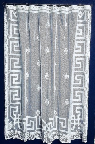 Lace shower curtain - shower, fleu-d-lis