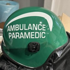 Pacific A7A Ambulance Paramedic Helmet- Pull Down Visor - Green