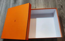 Original Orange HERMES Gift Shoes Box Empty 18 x 22 x 7 cm