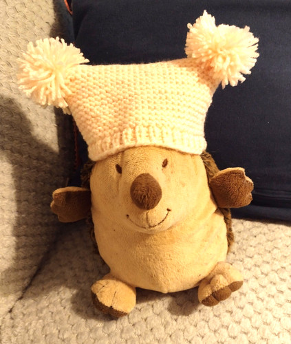 Teddy bear hat peach lemon - teddy,
