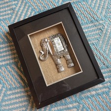 Silver & Gold Colour Elephant 3D Wall Picture Home Decor Wall Art