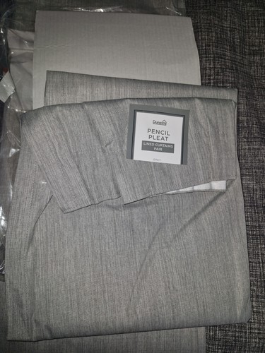 Dunelm soft grey - soft, pleat
