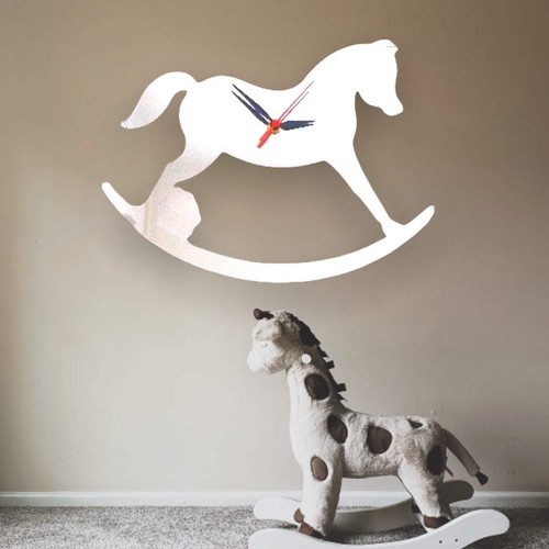 Rocking horse shaped clocks - rocking,