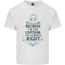 Sailing Captain Narrow Boat Barge Sailor Mens Light Cotton T-Shirt