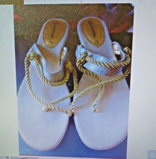 gold roman sandals rope design