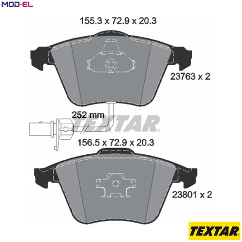 Brake pad set disc - set,