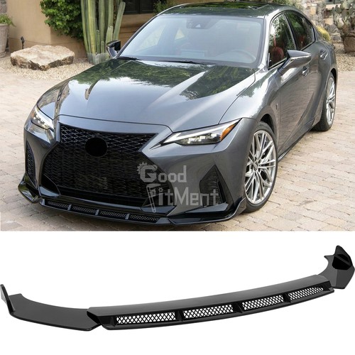 Glossy black front bumper - black,