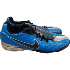 Nike Trainer 11 Men Blue Football Boots Astroturf T90 Turf Soccer Cleats Lace Up