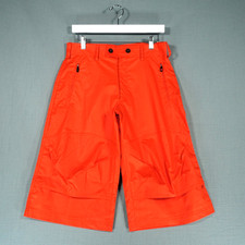 Vintage Nike Basketball 3/4 Shorts Mens 30 Orange Swoosh 2001 Silver Tag Coated