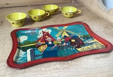 Children antique tin tray - children’s,