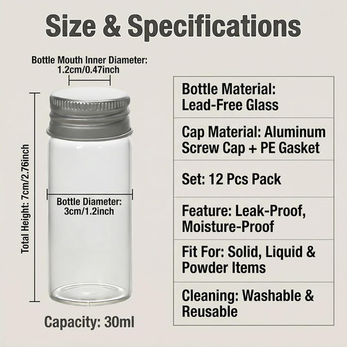 12pcs 30ml empty - empty, small