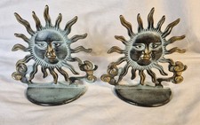 Pair of Bronze Sunburst