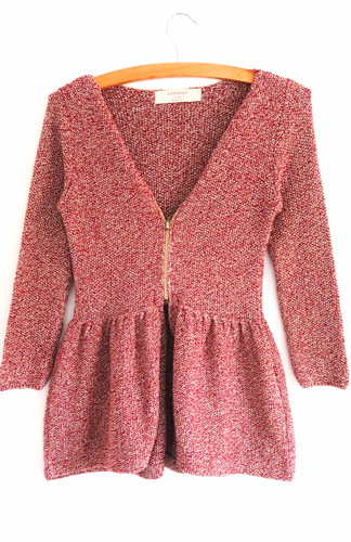 Zara knit zip front - zara,