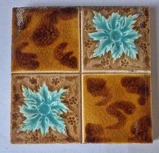Antique tile quartered