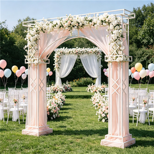 Square metal wedding arch - metal,