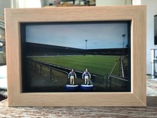 Framed QPR Subbuteo Players.