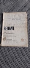 RELIANT REGAL  CAR  & 5 CWT VAN  SUPERVAN III  OWNERS MANUAL