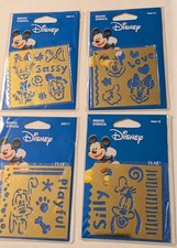 4 x Disney Brass Stencils