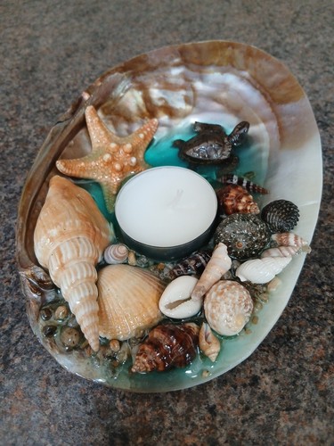 Candle holder dish - holder,