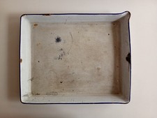 Large Vintage White Enamel