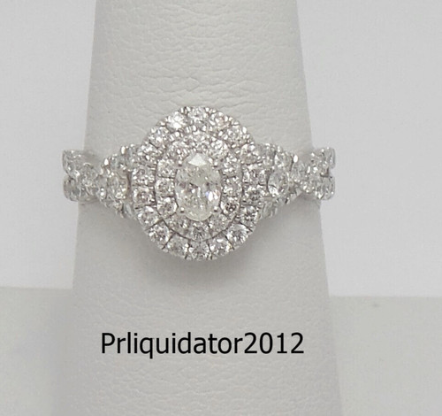 1ct natural oval diamond - diamond, halo