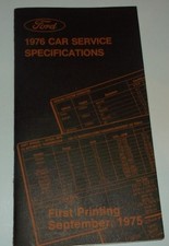 1976 Original Ford Car Service