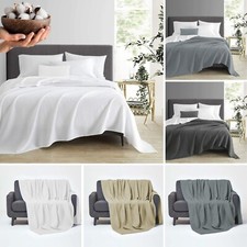 100% Pure Cotton Waffle Throw