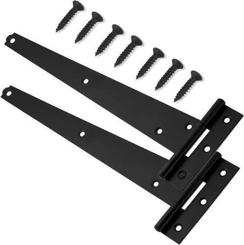 Tee hinges black galvanised - tee,