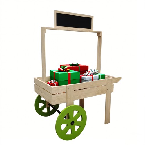 Wood flower cart - wood,