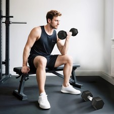 2x6kg hex dumbbells set rubber - set,