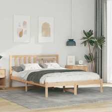 Bed Frame with Headboard Brown