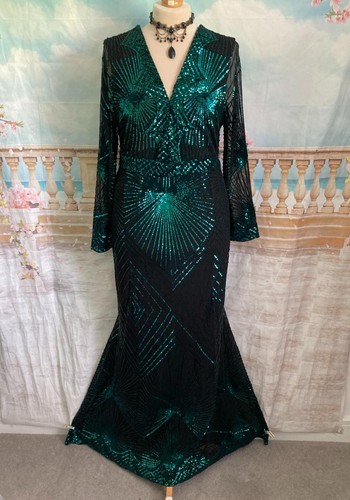 Green black sequin - black,
