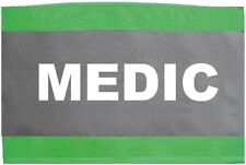 Hi Visibility Reflective Armband Arm Bands Green Printed "MEDIC" - 18" x 4"