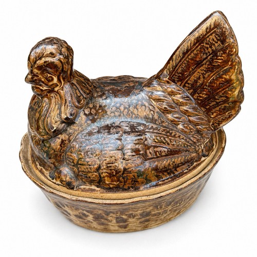 Vintage pottery chicken hen - vintage,
