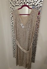 Sequin Dress Sparkle Maxi Next UK 14 New With Tags