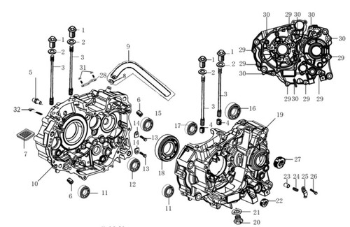 Sfm sachs left crankcase - sfm,