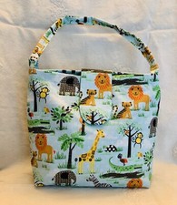 JUNGLE ANIMALS FABRIC BAG FREE UK POSTAGE