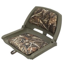 Attwood Green Camo Camouflage Plastic Folding Boat Helm Seat With Cushion