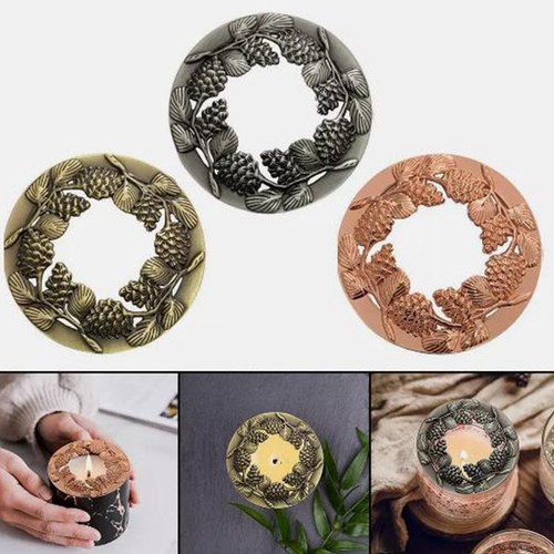 Candle lid cover metal antique - lid,
