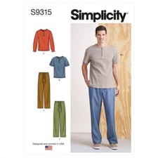 Simplicity Sewing Pattern 9315 Men A (XS-S-M-L-XL-XXL)