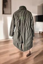 ?Stunning  rare vintage Levis Photo Punk long green  hooded   coat oversized