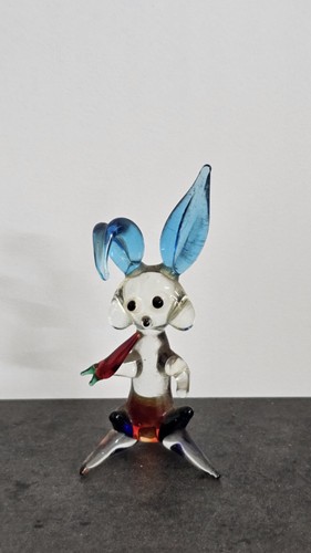 Vintage murano glass rabbit - glass,