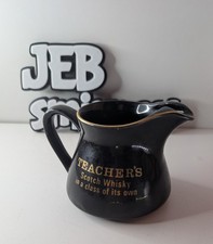 Vintage Teacher's Scotch Whisky Small Ceramic Jug Black Used