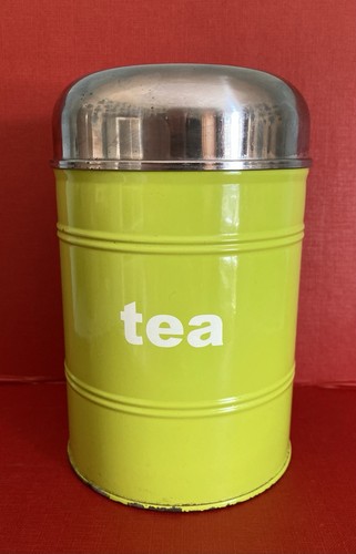 Vintage metal tea - vintage, caddy
