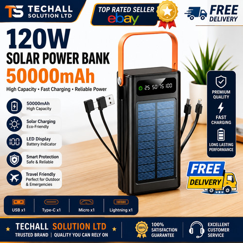 50000mah solar power - power, 120w