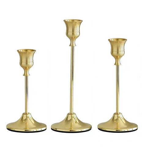 Pcs gold candle holders - pcs,