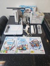 Nitendo Wii Console Large Bundle U Draw Studio Tablet +12 Games Working (T101)