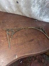 2antique Gothic Brass Shelf Brackets 16x11.5x1cm