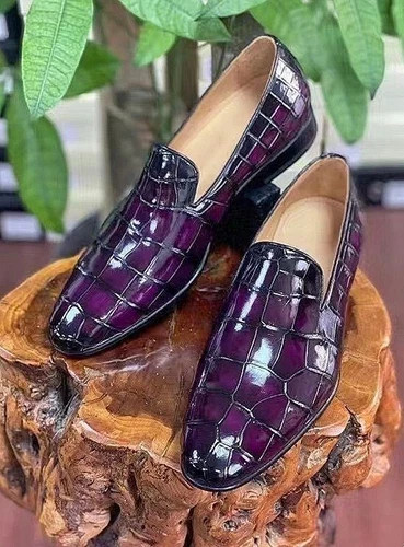 Handcraft purple leather shoes - handcraft,